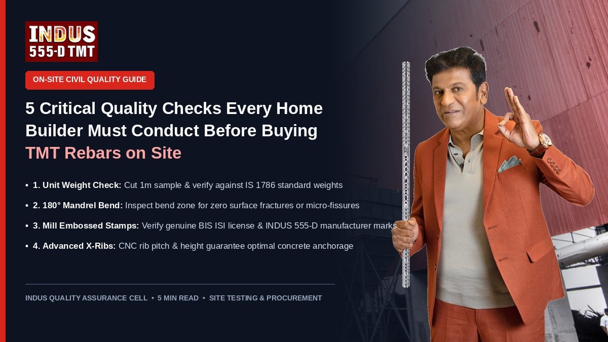 5 Critical Quality Checks Every Home Builder Must Conduct Before Buying TMT Rebars on Site