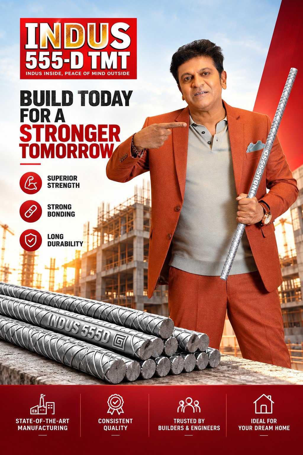 Indus 555-D TMT Steel Distributors in Mysore