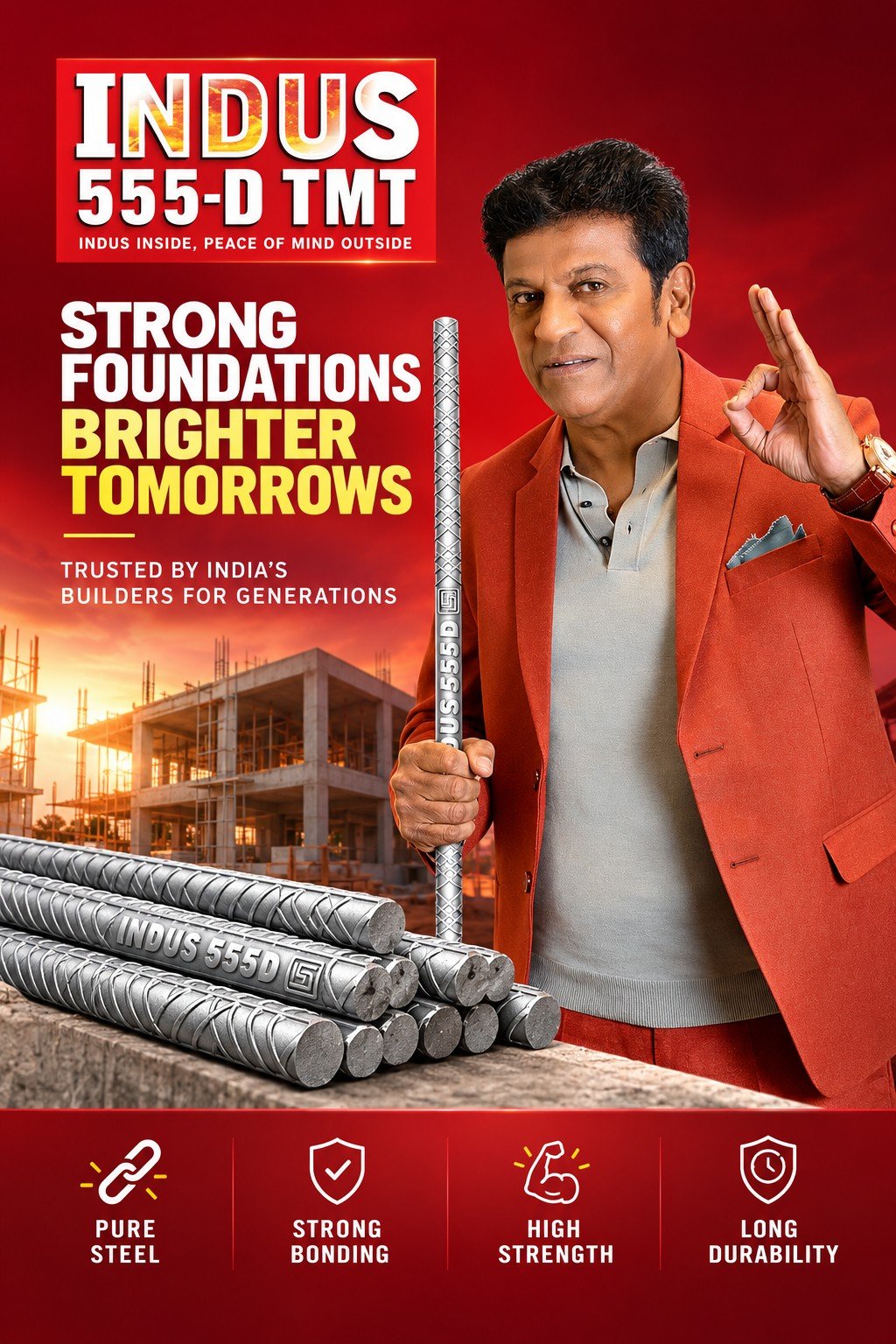 Indus 555-D TMT Steel Suppliers in Bangalore